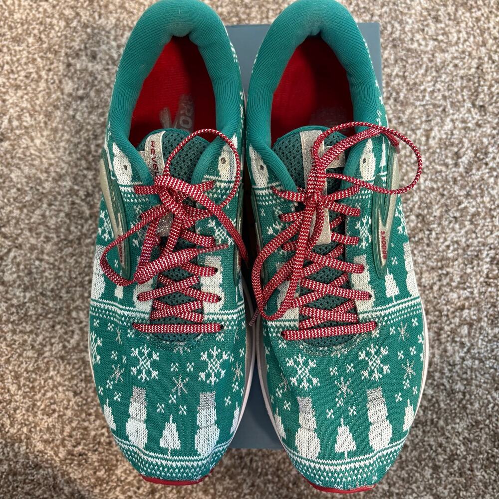 Brooks Revel 3 Run Merry Christmas Snowman Running Shoes Women 11 2019 Box